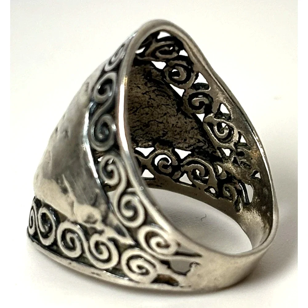 OR PAZ Israel 925 Sterling Silver Artisan Band Ring Size 8.5